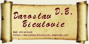 Daroslav Biculović vizit kartica